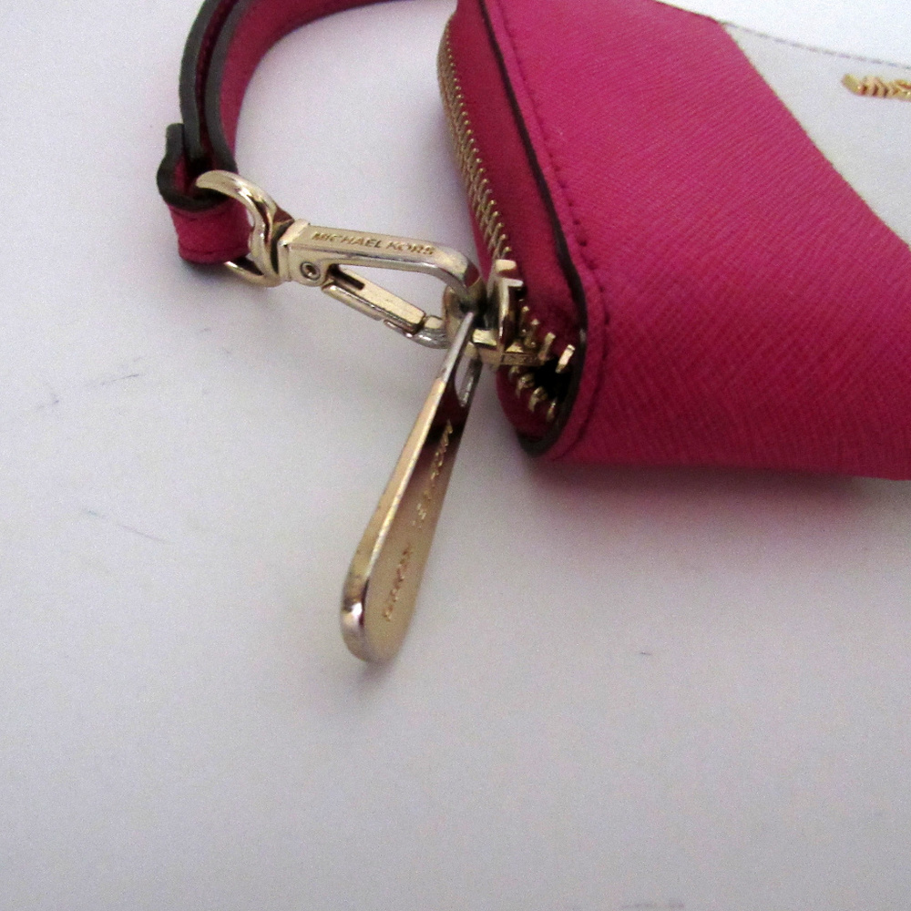 Michael Kors Pink Striped Continental Wristlet - Picture 3 of 7